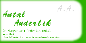 antal anderlik business card